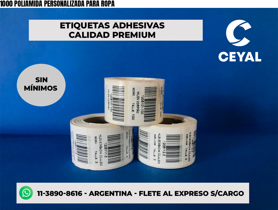 1000 POLIAMIDA PERSONALIZADA PARA ROPA