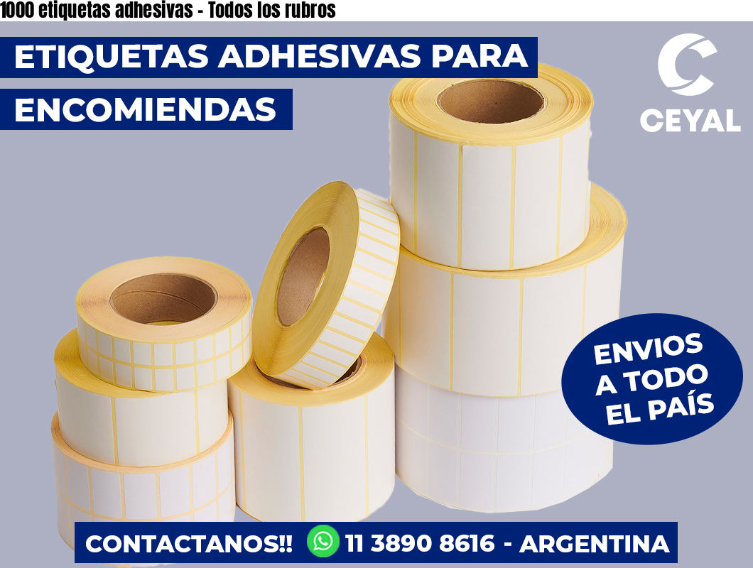 1000 etiquetas adhesivas – Todos los rubros