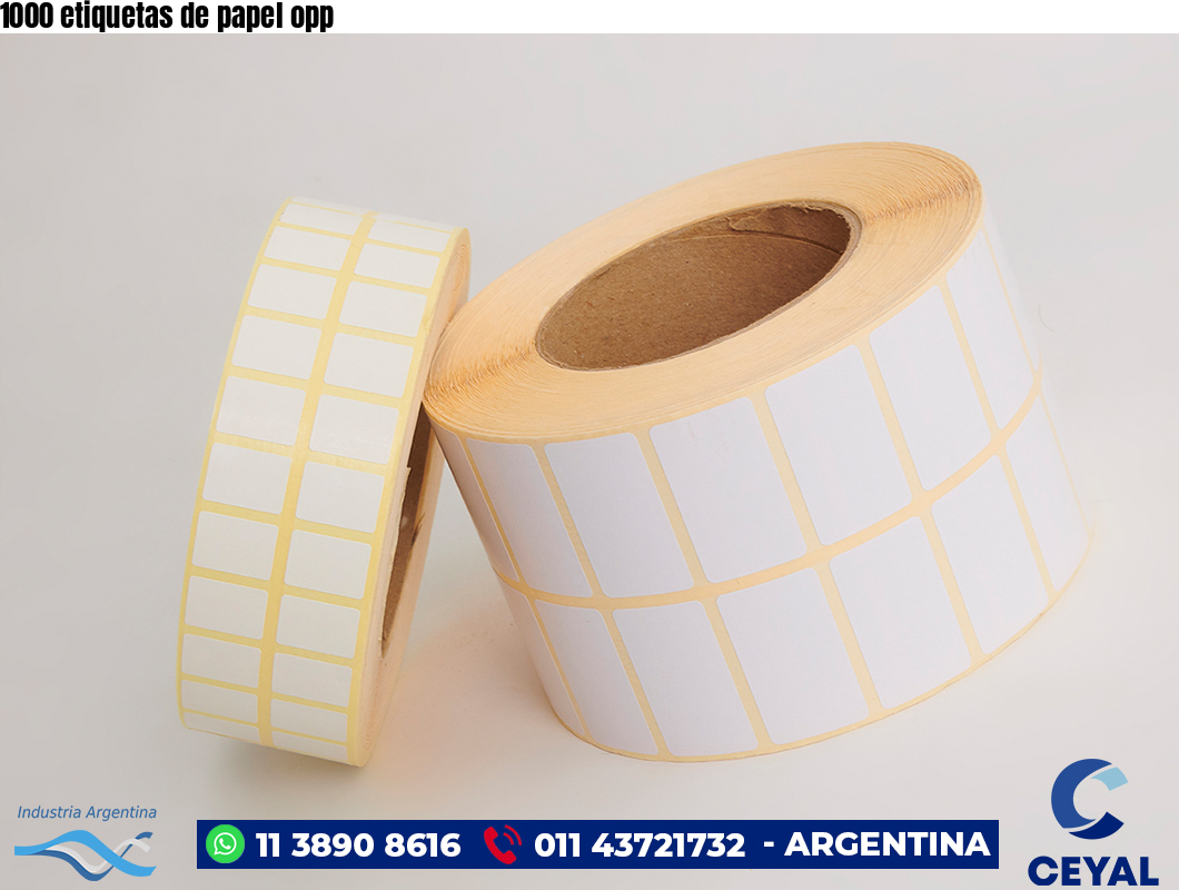 1000 etiquetas de papel opp