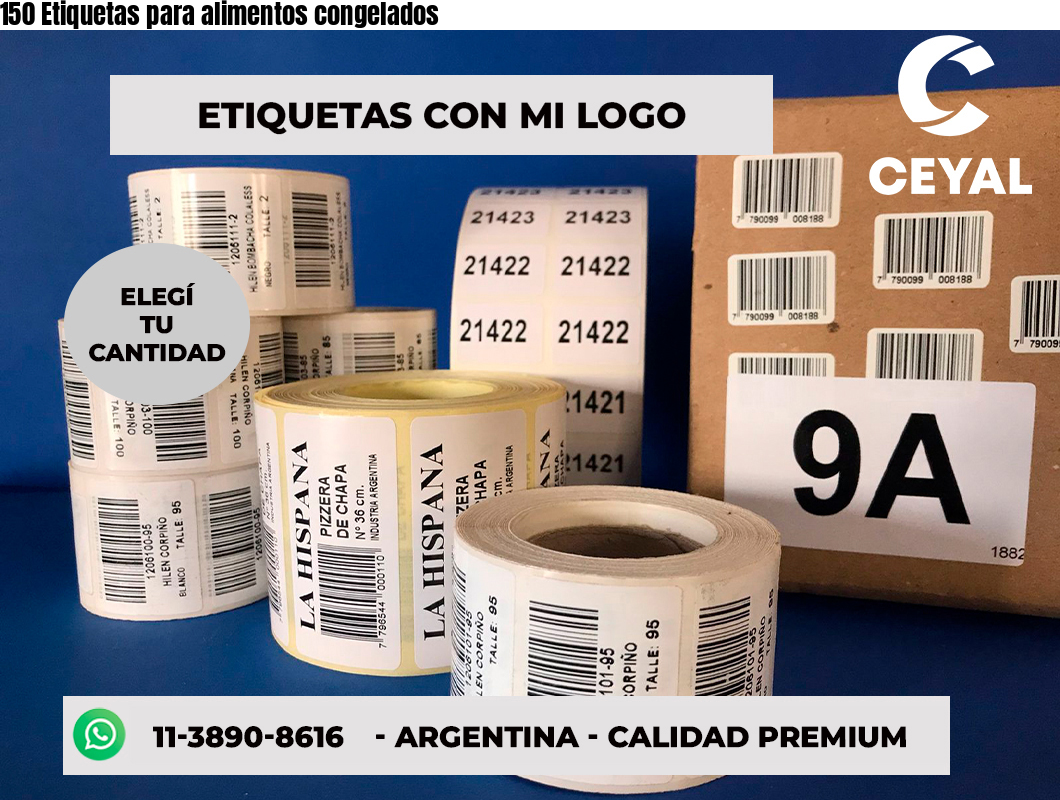150 Etiquetas para alimentos congelados