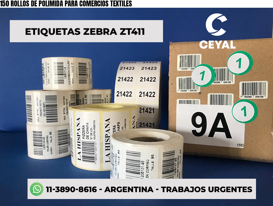 150 ROLLOS DE POLIMIDA PARA COMERCIOS TEXTILES
