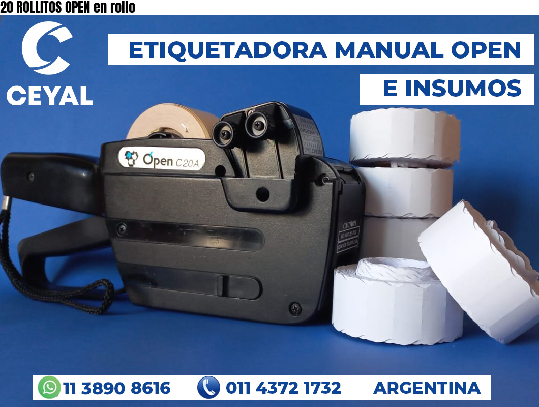 20 ROLLITOS OPEN en rollo