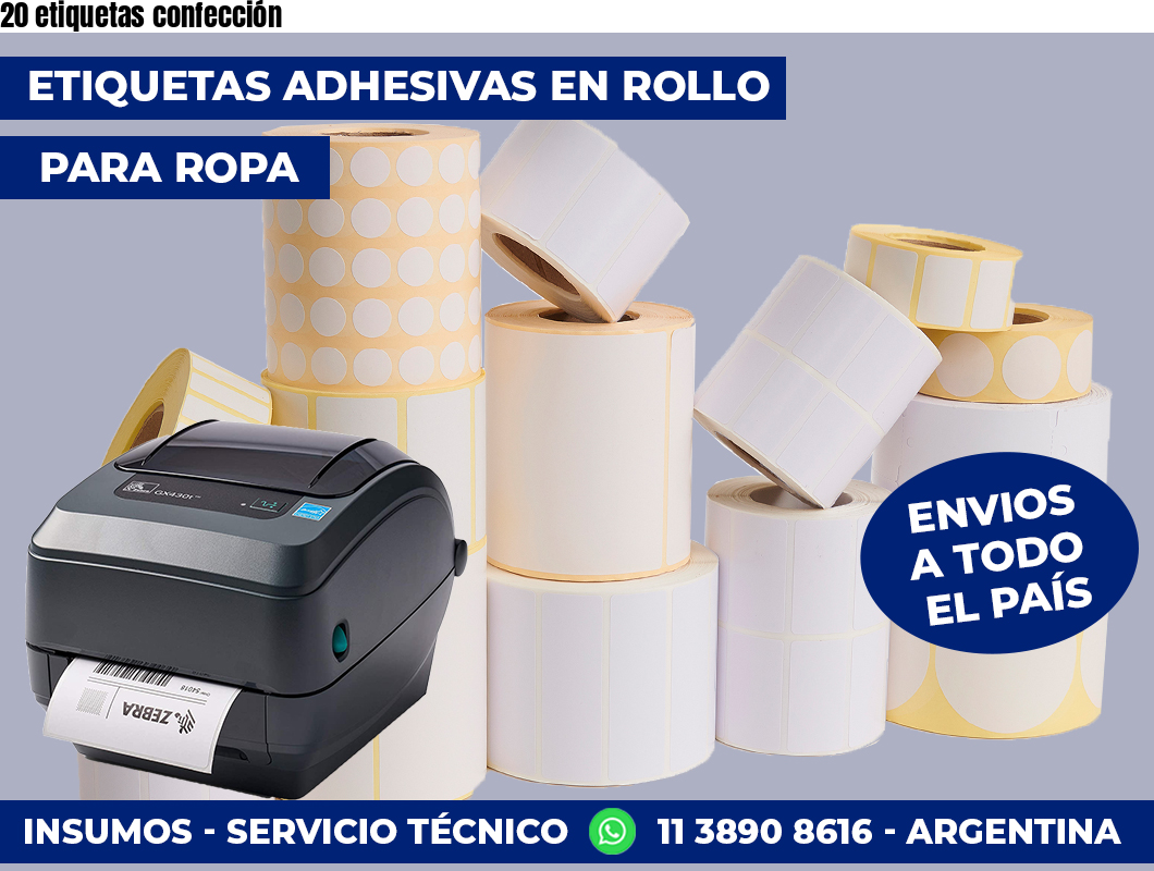 20 etiquetas confección