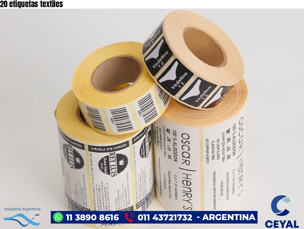 20 etiquetas textiles