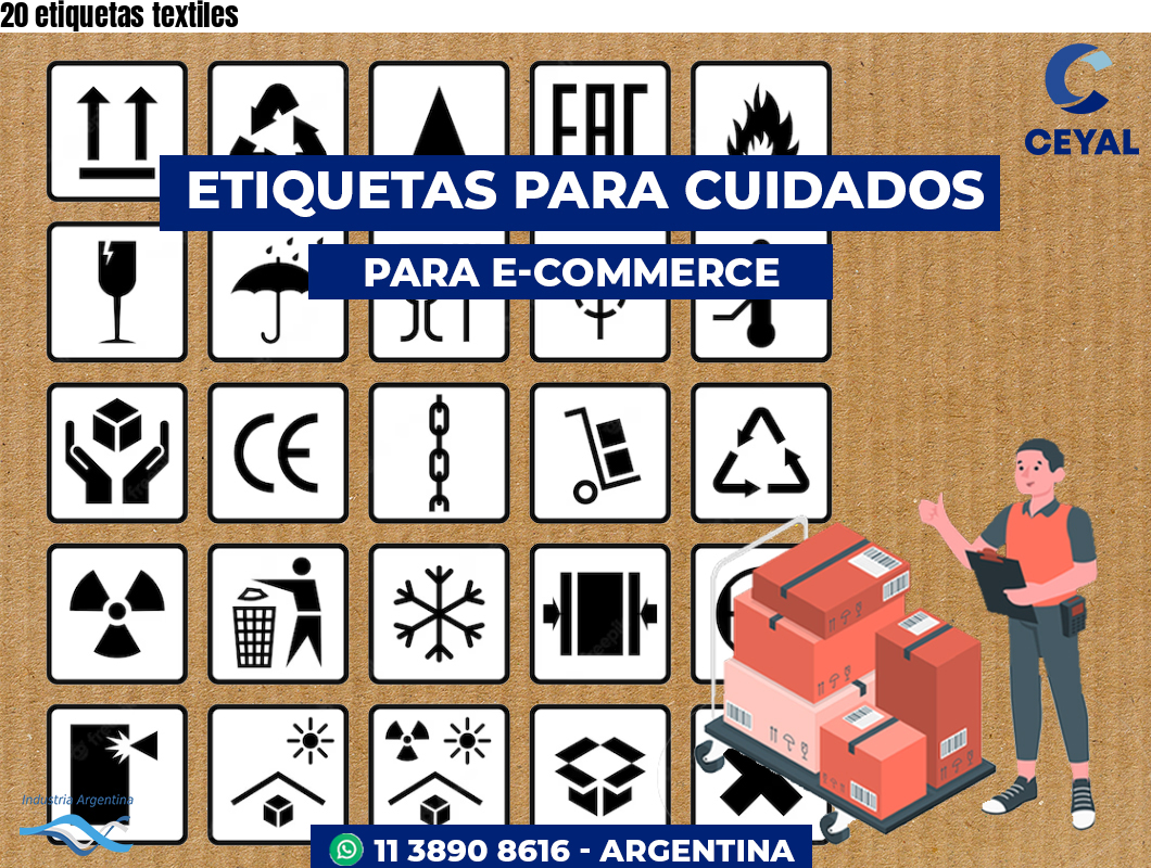 20 etiquetas textiles