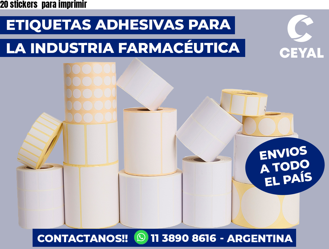 20 stickers  para imprimir