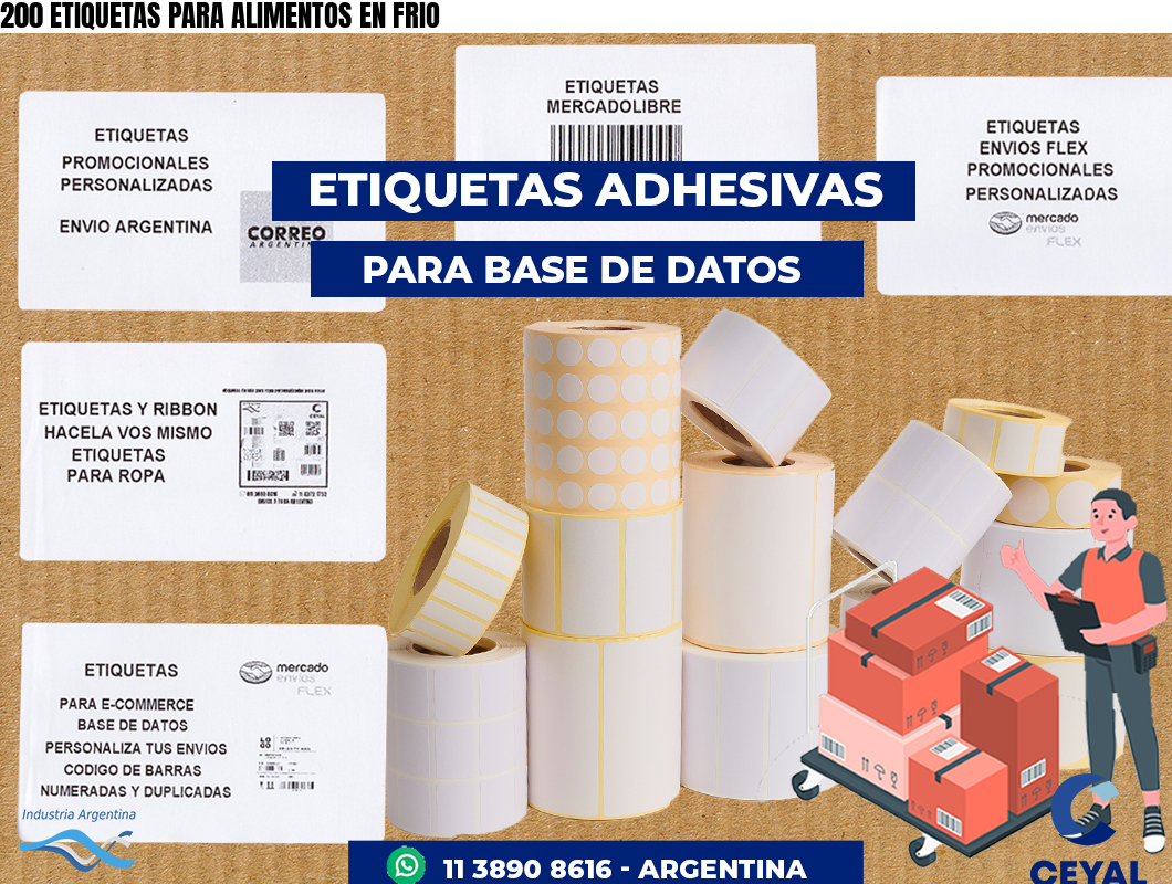 200 ETIQUETAS PARA ALIMENTOS EN FRIO