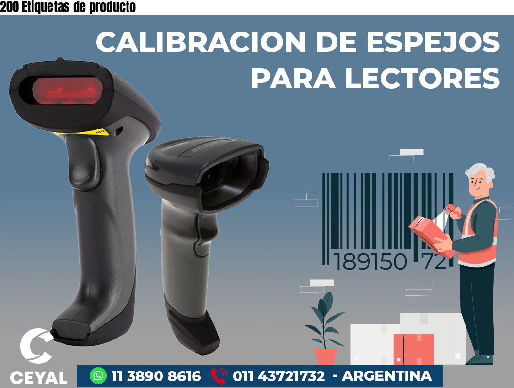 200 Etiquetas de producto