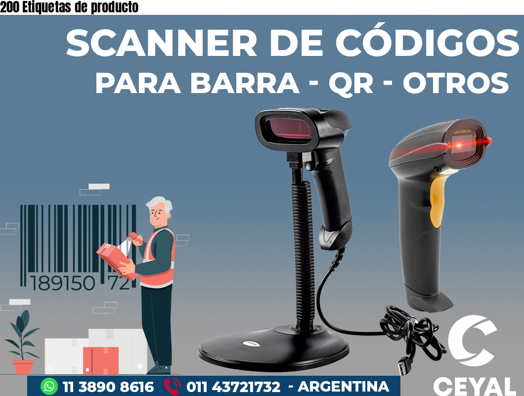200 Etiquetas de producto