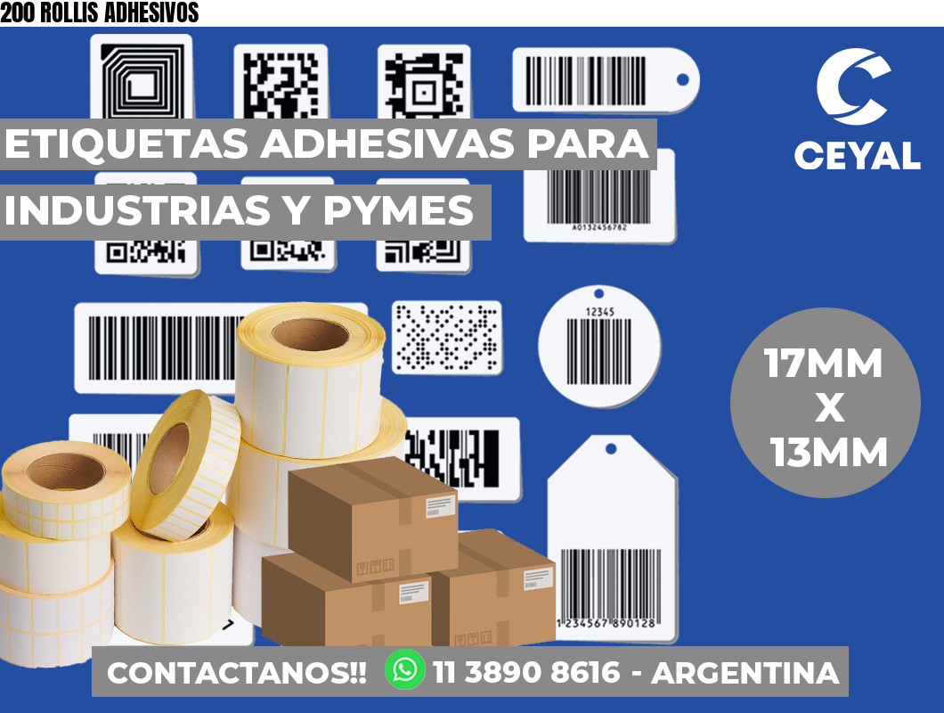 200 ROLLIS ADHESIVOS