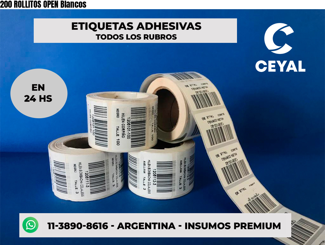 200 ROLLITOS OPEN Blancos
