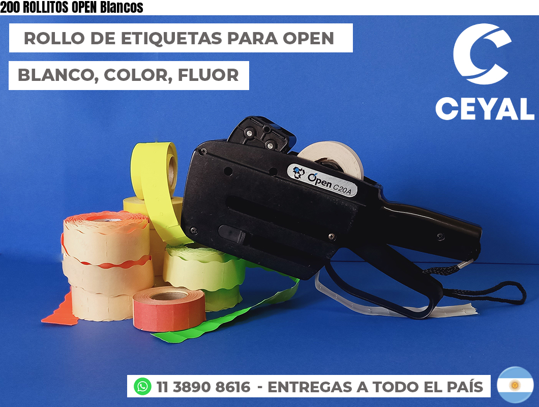200 ROLLITOS OPEN Blancos