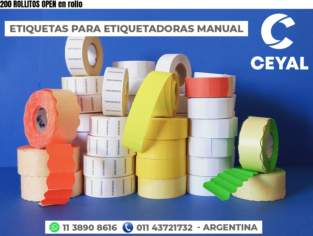 200 ROLLITOS OPEN en rollo