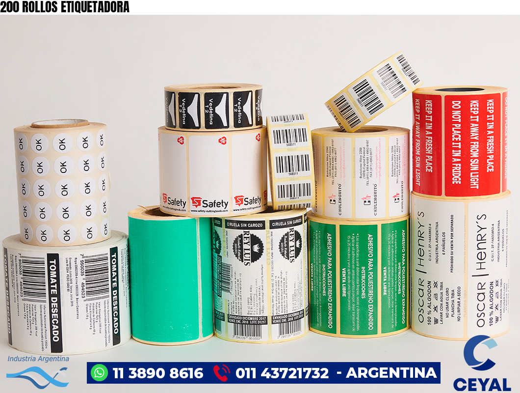200 ROLLOS ETIQUETADORA