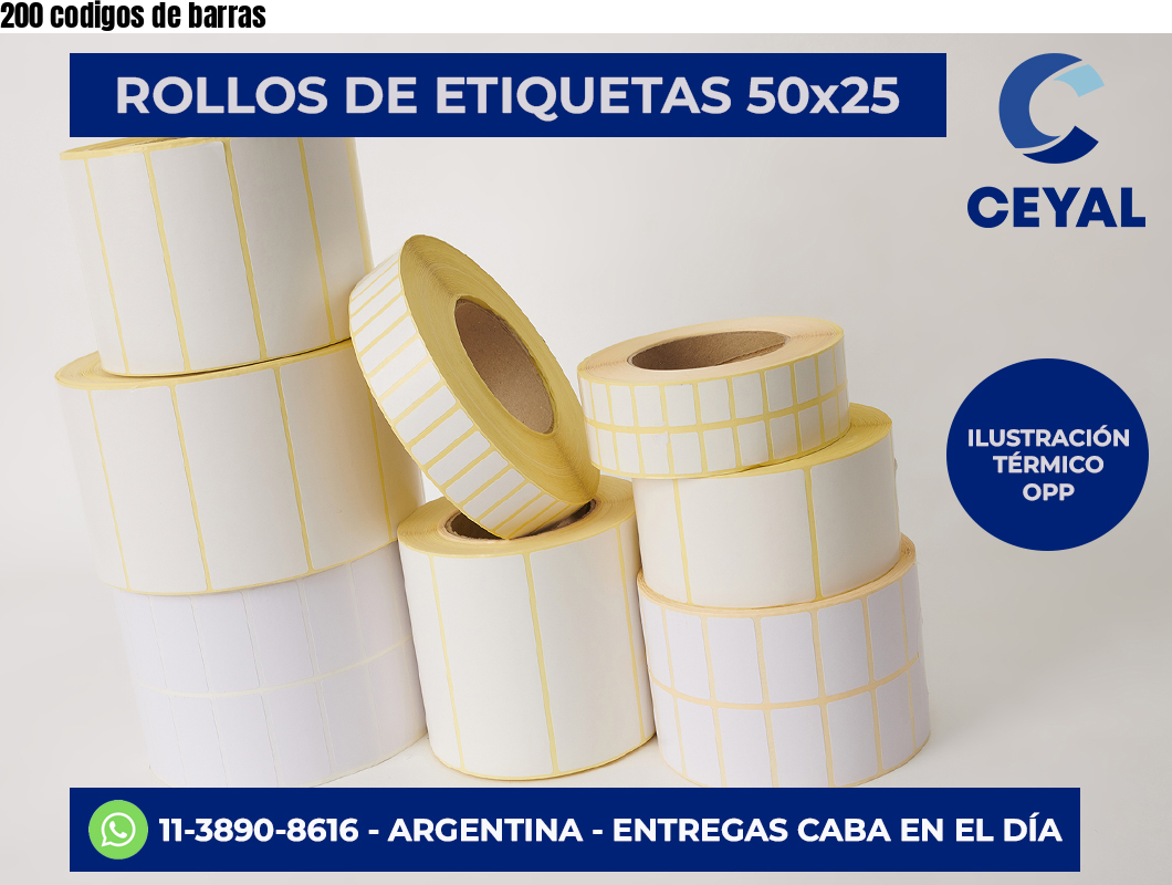 200 codigos de barras