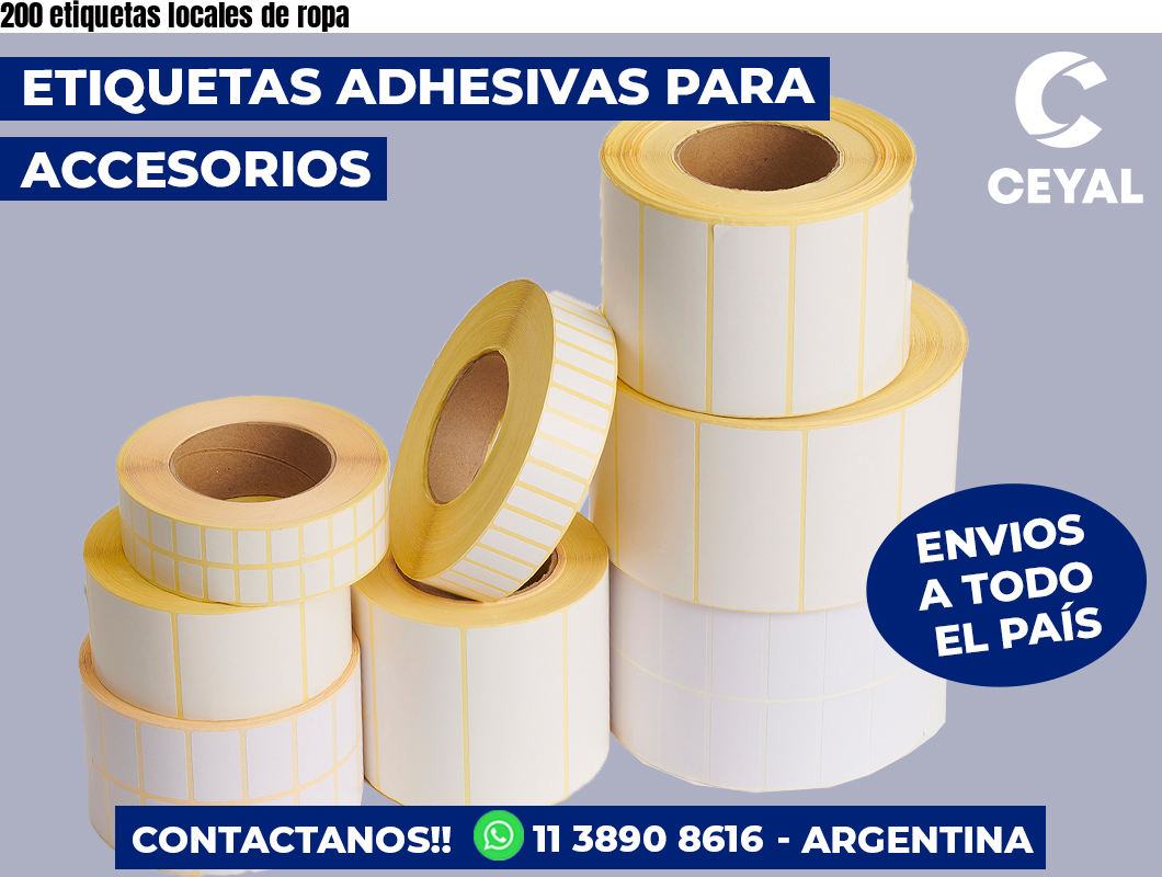 200 etiquetas locales de ropa