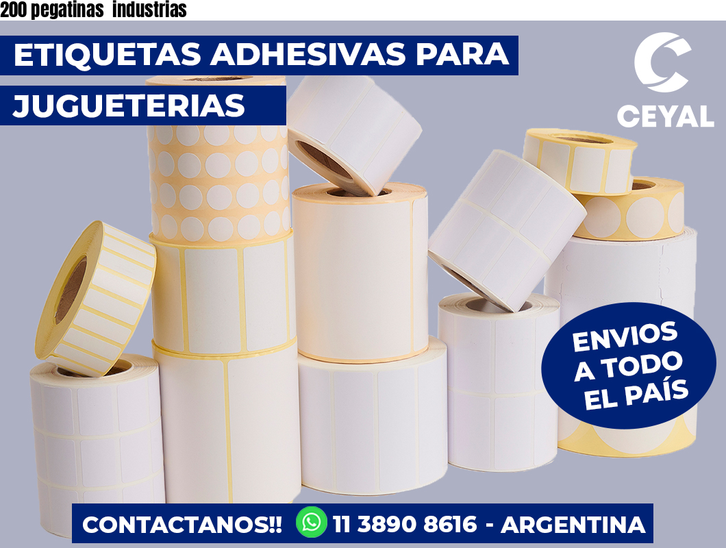 200 pegatinas  industrias