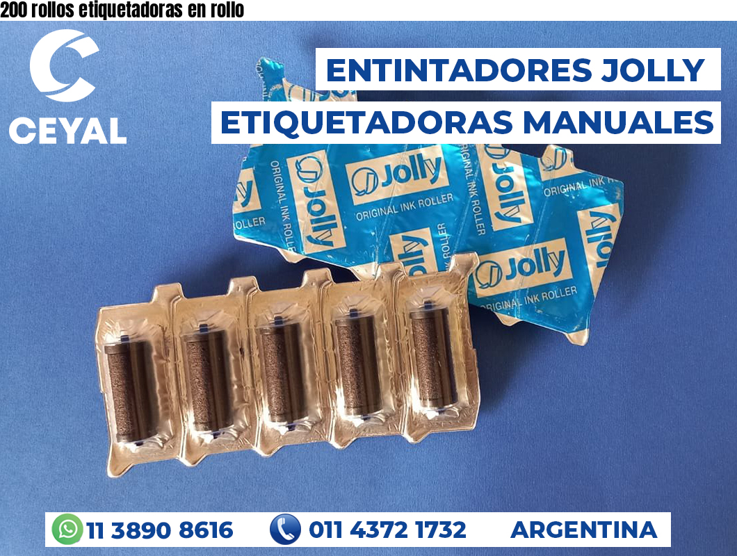 200 rollos etiquetadoras en rollo