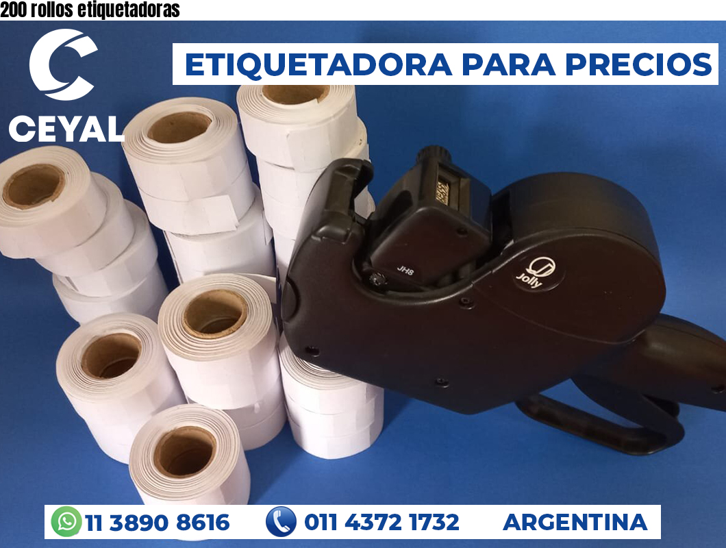 200 rollos etiquetadoras