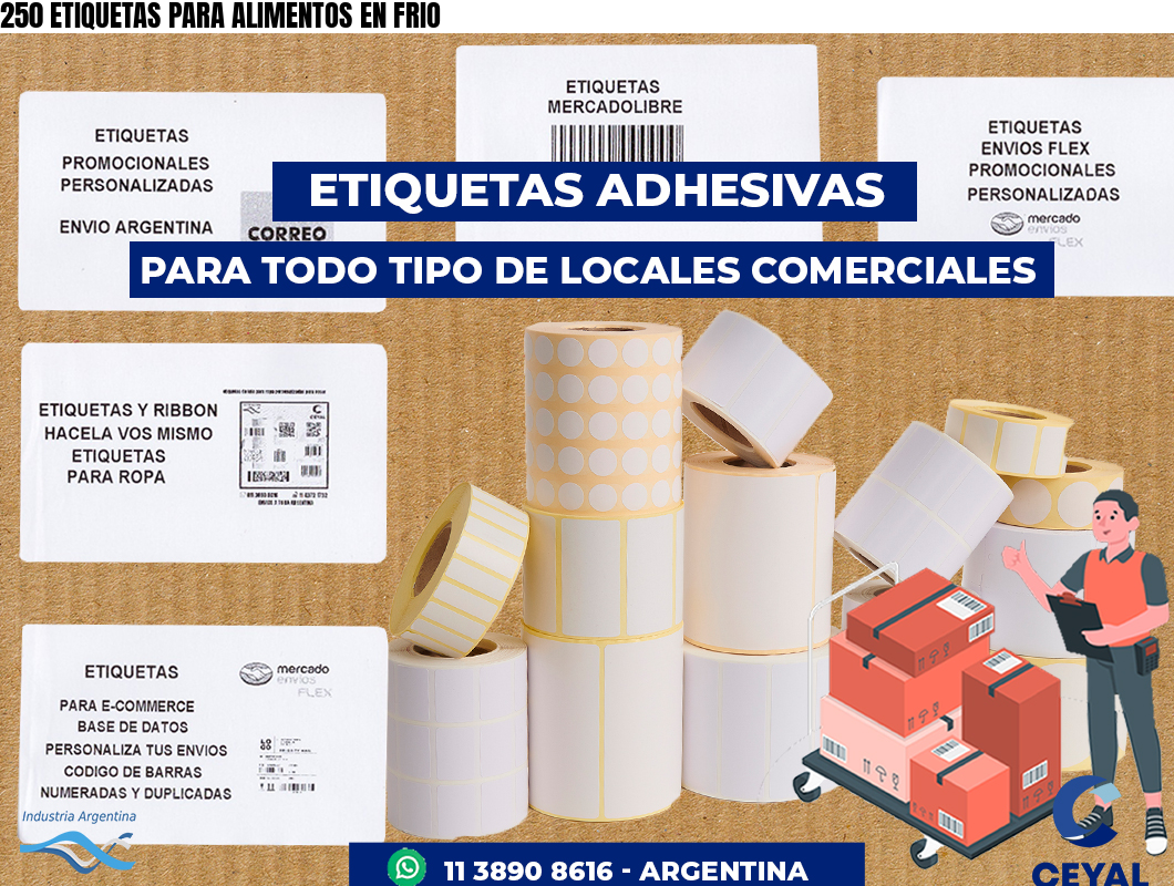 250 ETIQUETAS PARA ALIMENTOS EN FRIO