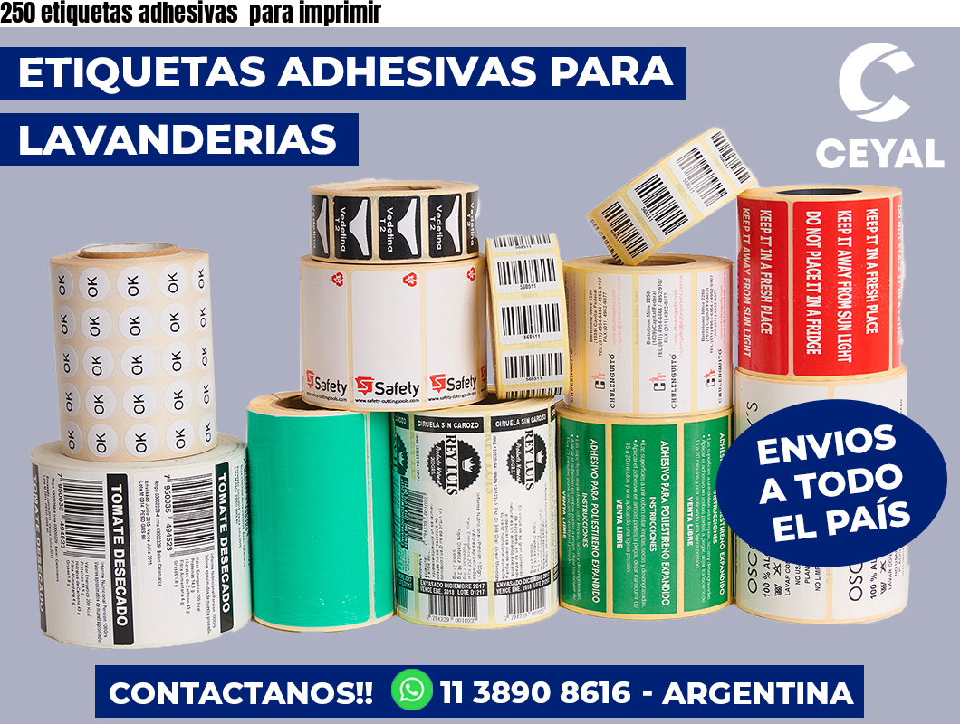 250 etiquetas adhesivas  para imprimir