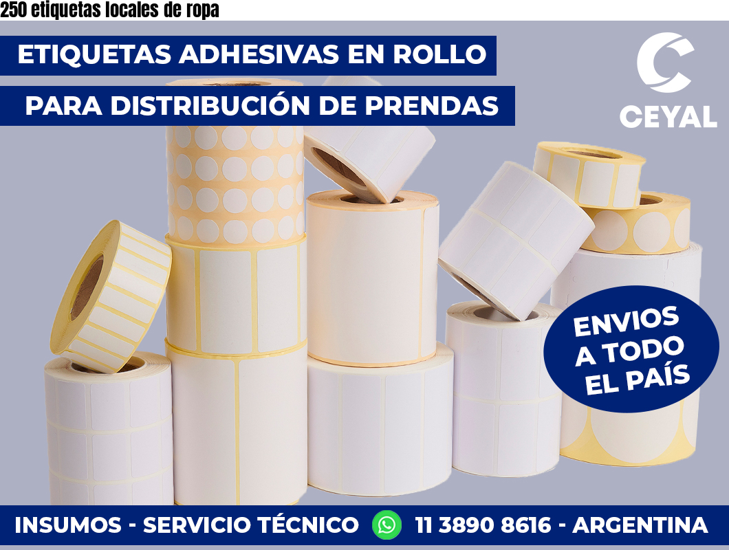 250 etiquetas locales de ropa