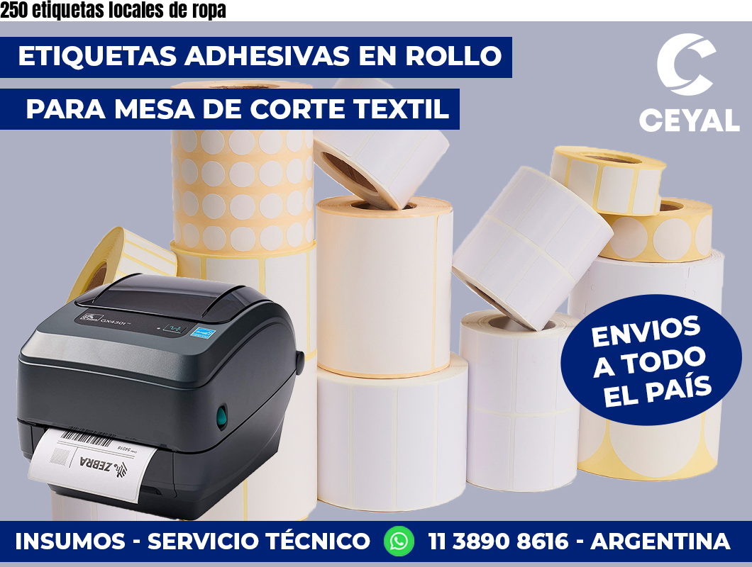 250 etiquetas locales de ropa