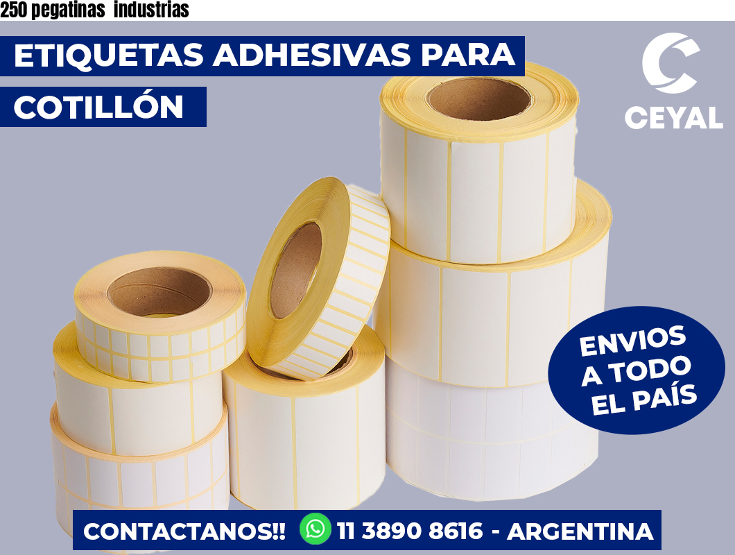 250 pegatinas  industrias