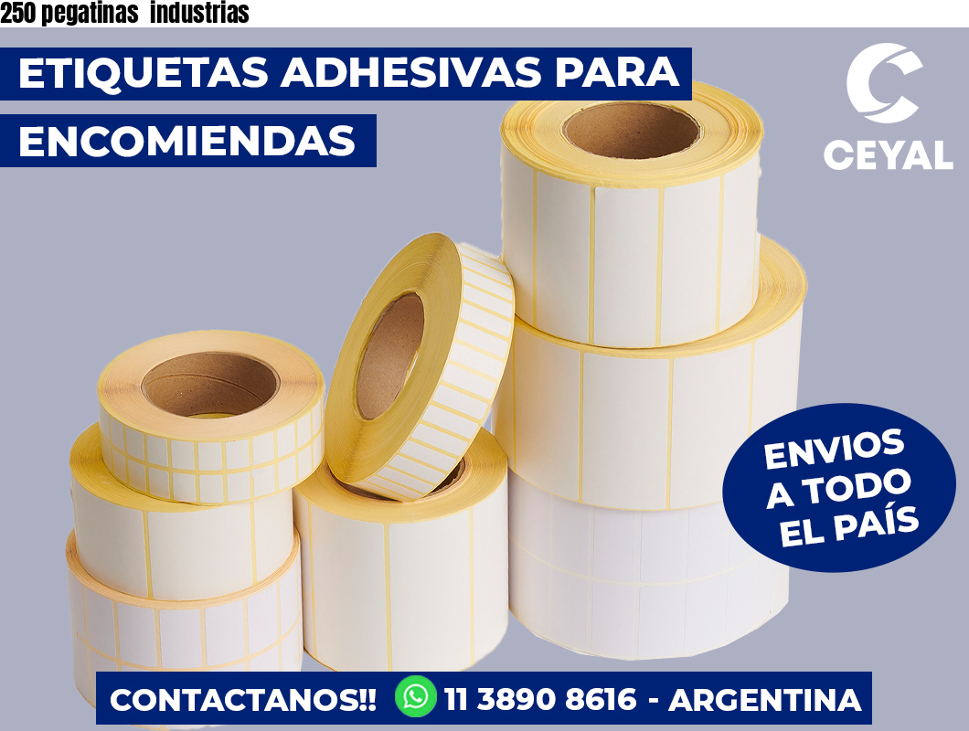 250 pegatinas  industrias