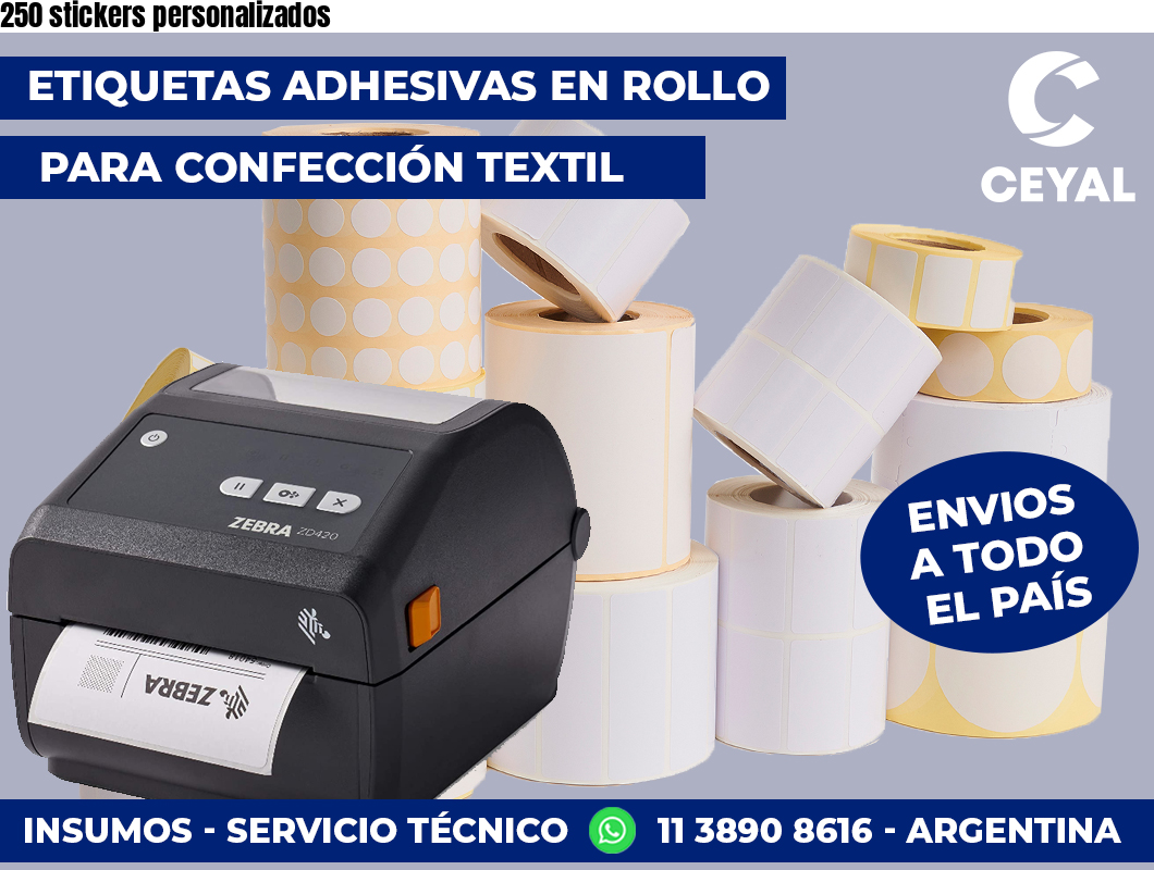 250 stickers personalizados