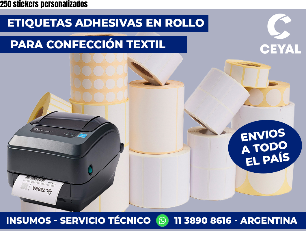 250 stickers personalizados