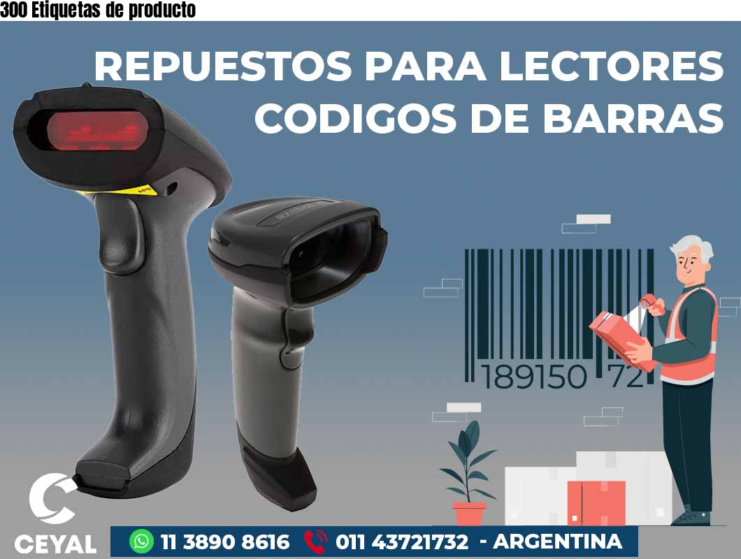 300 Etiquetas de producto