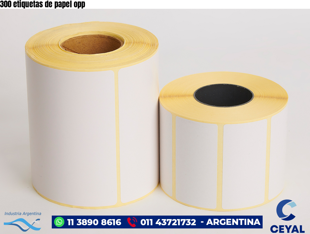 300 etiquetas de papel opp