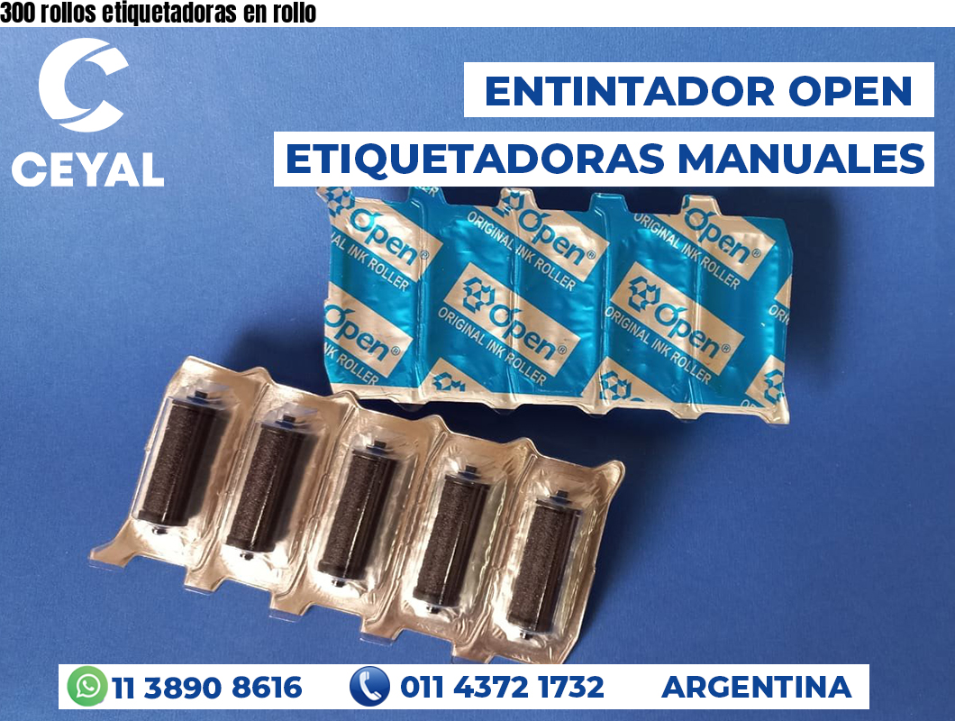 300 rollos etiquetadoras en rollo