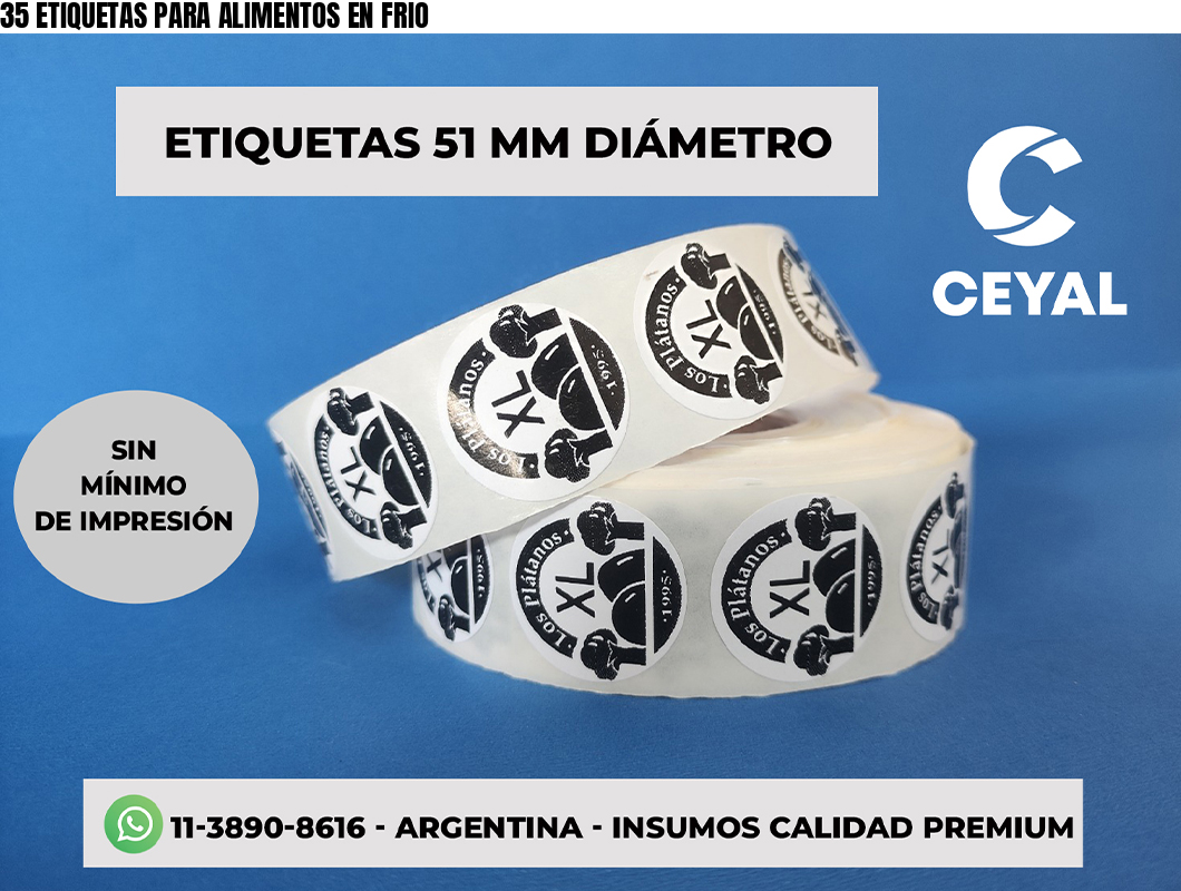 35 ETIQUETAS PARA ALIMENTOS EN FRIO