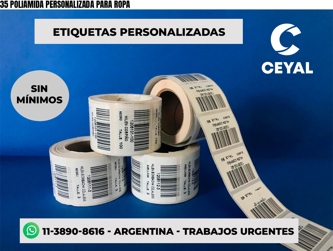 35 POLIAMIDA PERSONALIZADA PARA ROPA