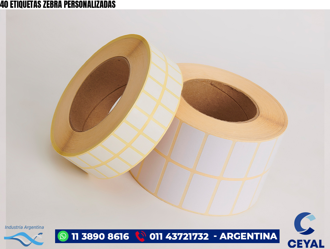 40 ETIQUETAS ZEBRA PERSONALIZADAS
