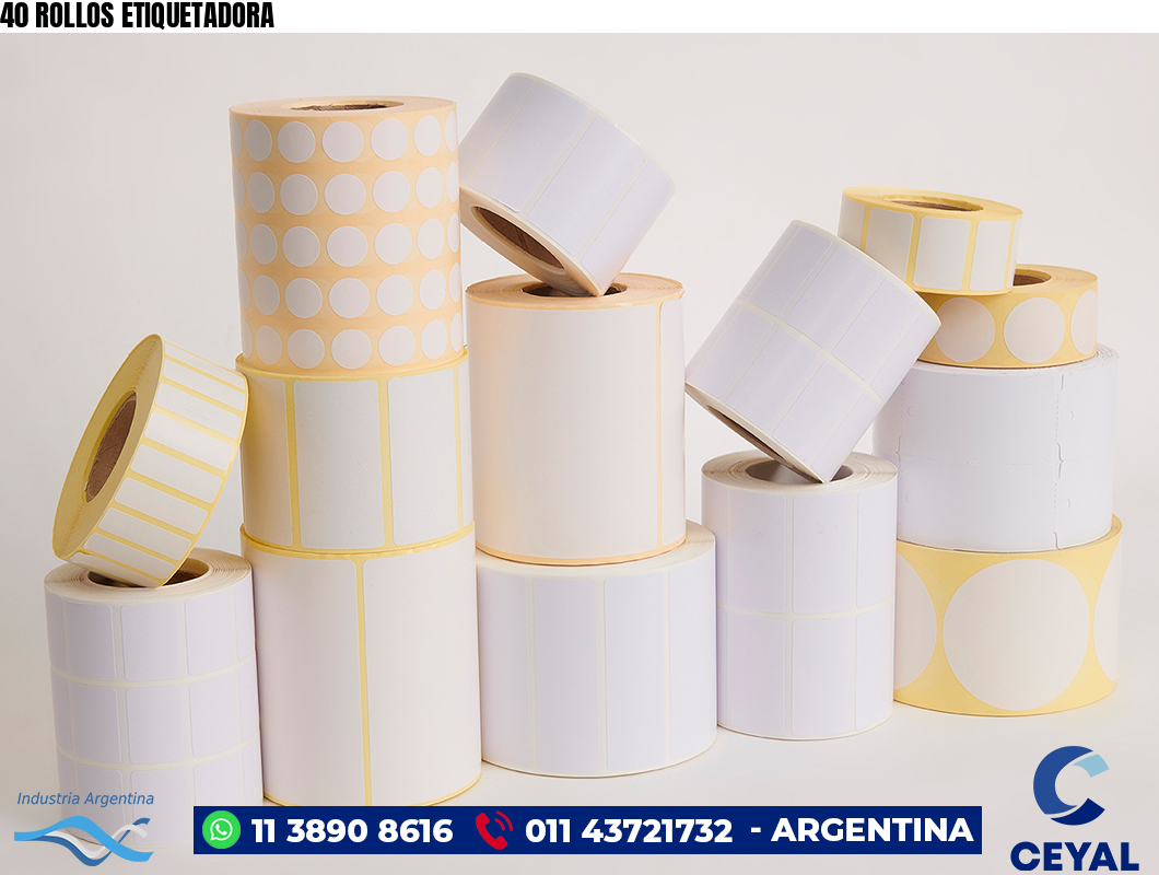 40 ROLLOS ETIQUETADORA