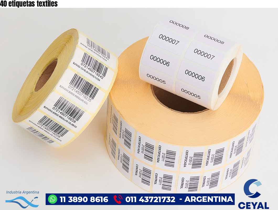 40 etiquetas textiles