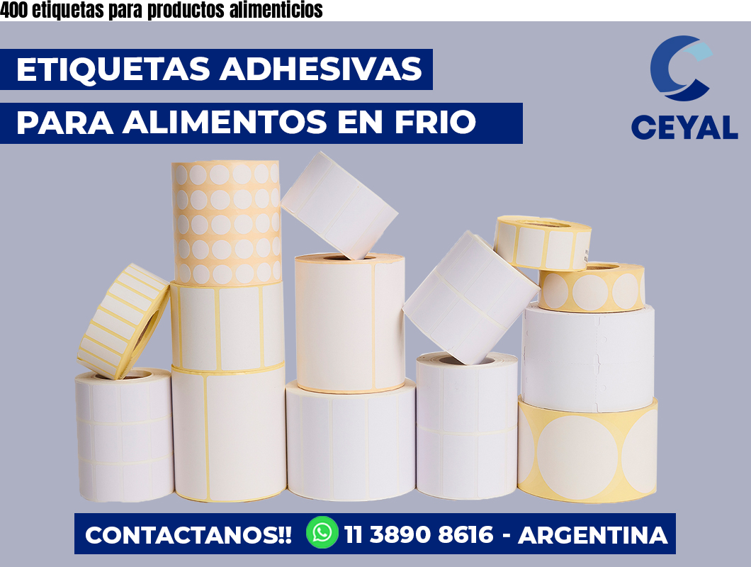 400 etiquetas para productos alimenticios