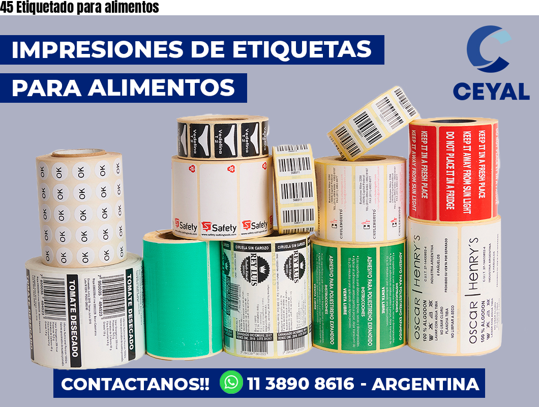 45 Etiquetado para alimentos