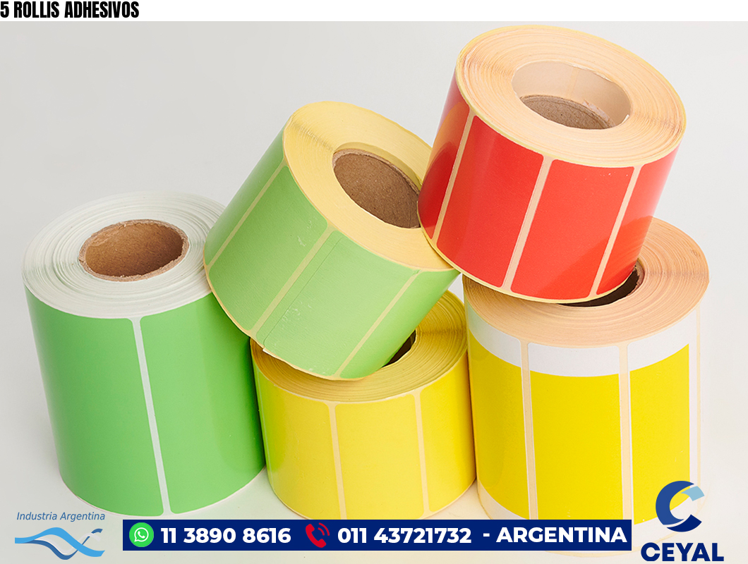 5 ROLLIS ADHESIVOS