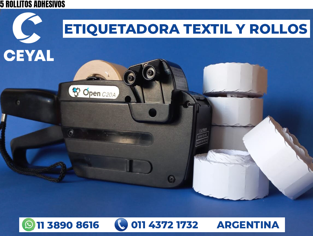 5 ROLLITOS ADHESIVOS