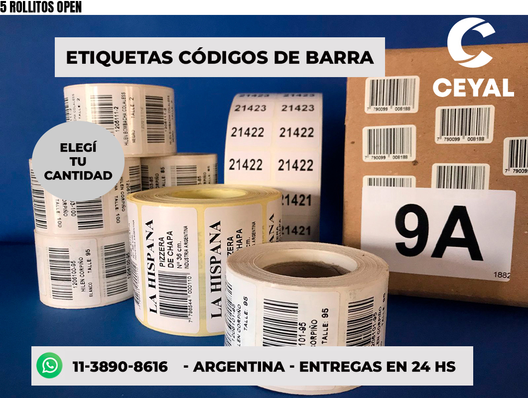 5 ROLLITOS OPEN