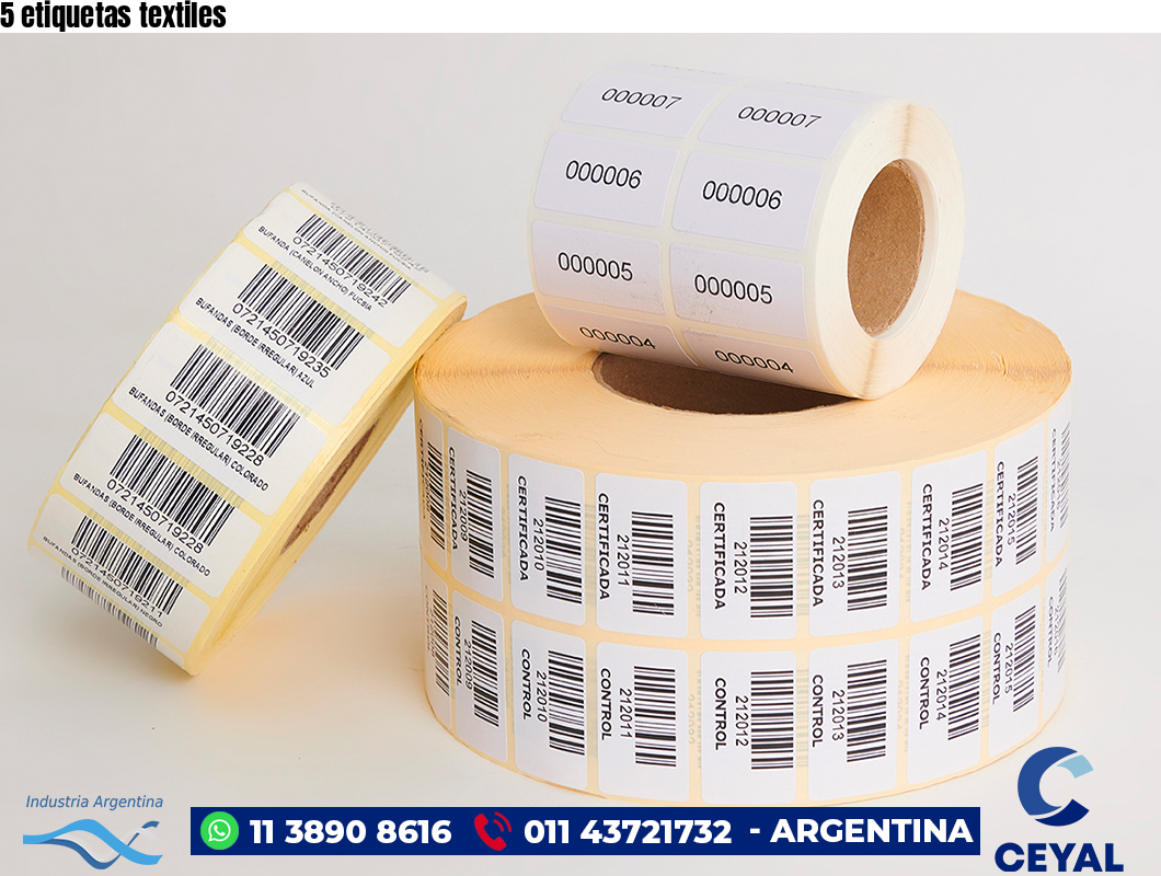 5 etiquetas textiles