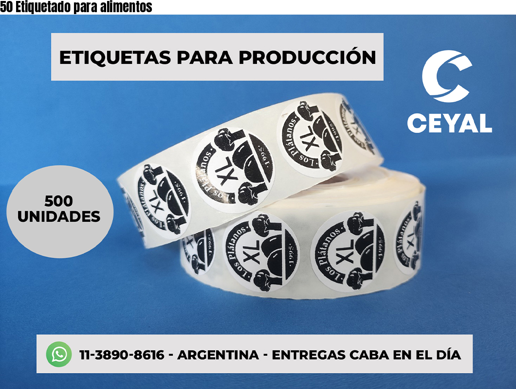50 Etiquetado para alimentos