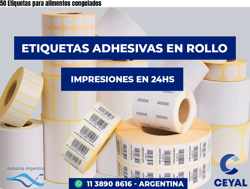 50 Etiquetas para alimentos congelados