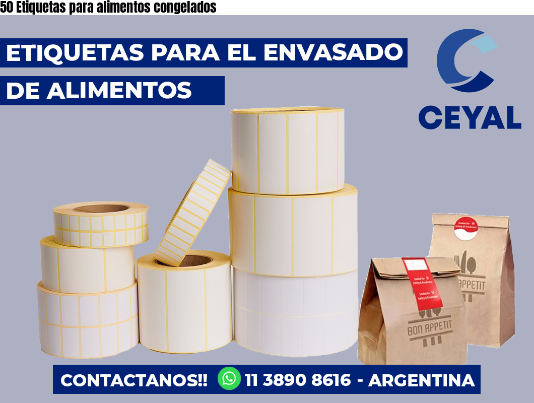 50 Etiquetas para alimentos congelados