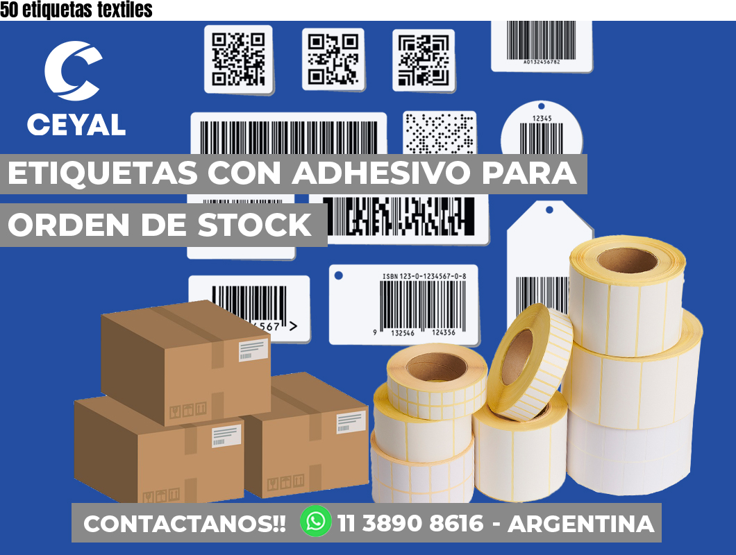 50 etiquetas textiles