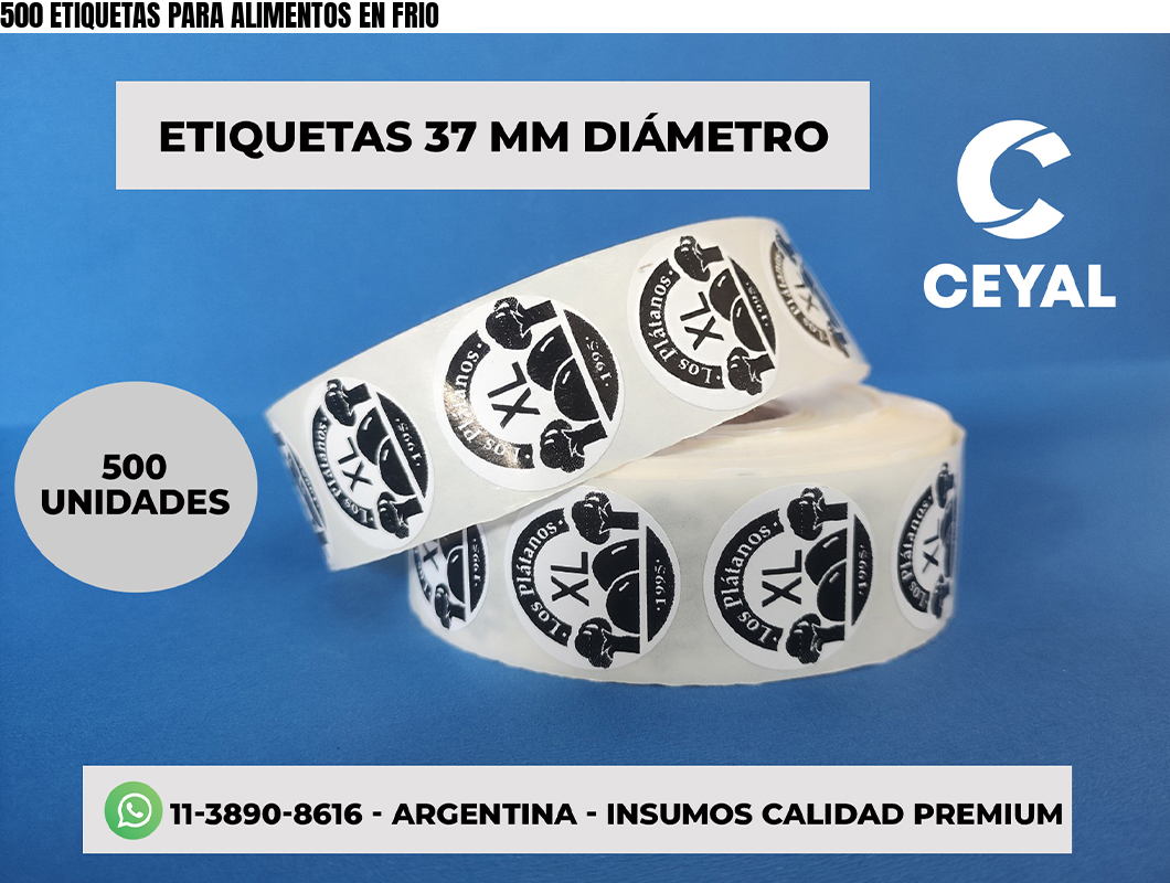 500 ETIQUETAS PARA ALIMENTOS EN FRIO